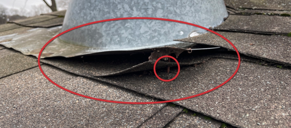 Loose Flashing, Roof Inspection, Smith & Smith Home Inspections